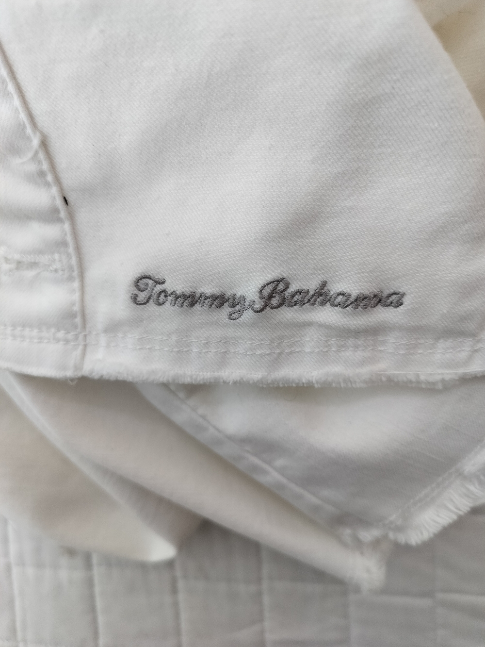 Tommy Bahama White Denim Jacket with Button Front - Picture 4 of 7